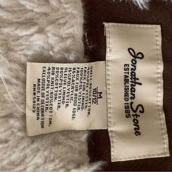 Women’s Brown Toggle Jacket with Faux Fur Hood - Picture 8 of 8